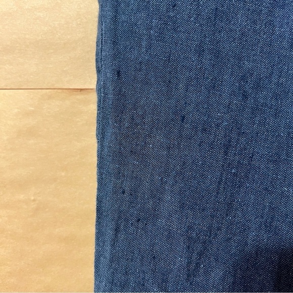 Flax | Linen Kate Pants Crop High Rise Wide Leg Pull-On Flood Lagenlook Size M - Picture 11 of 12